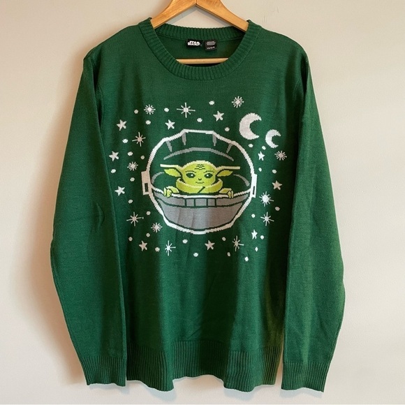 Star Wars The Mandalorian The Child Grogu Baby Yoda Sweater - Picture 4 of 8